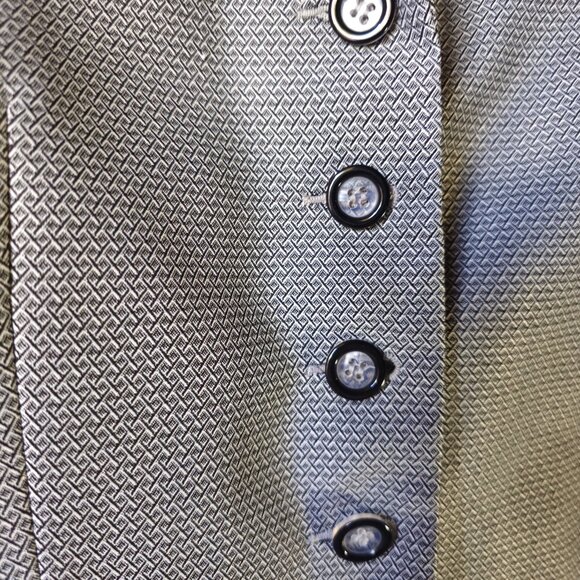 Giorgio Sant'Angelo Short Sleeve Black and White Blazer Size 12 - Picture 3 of 5